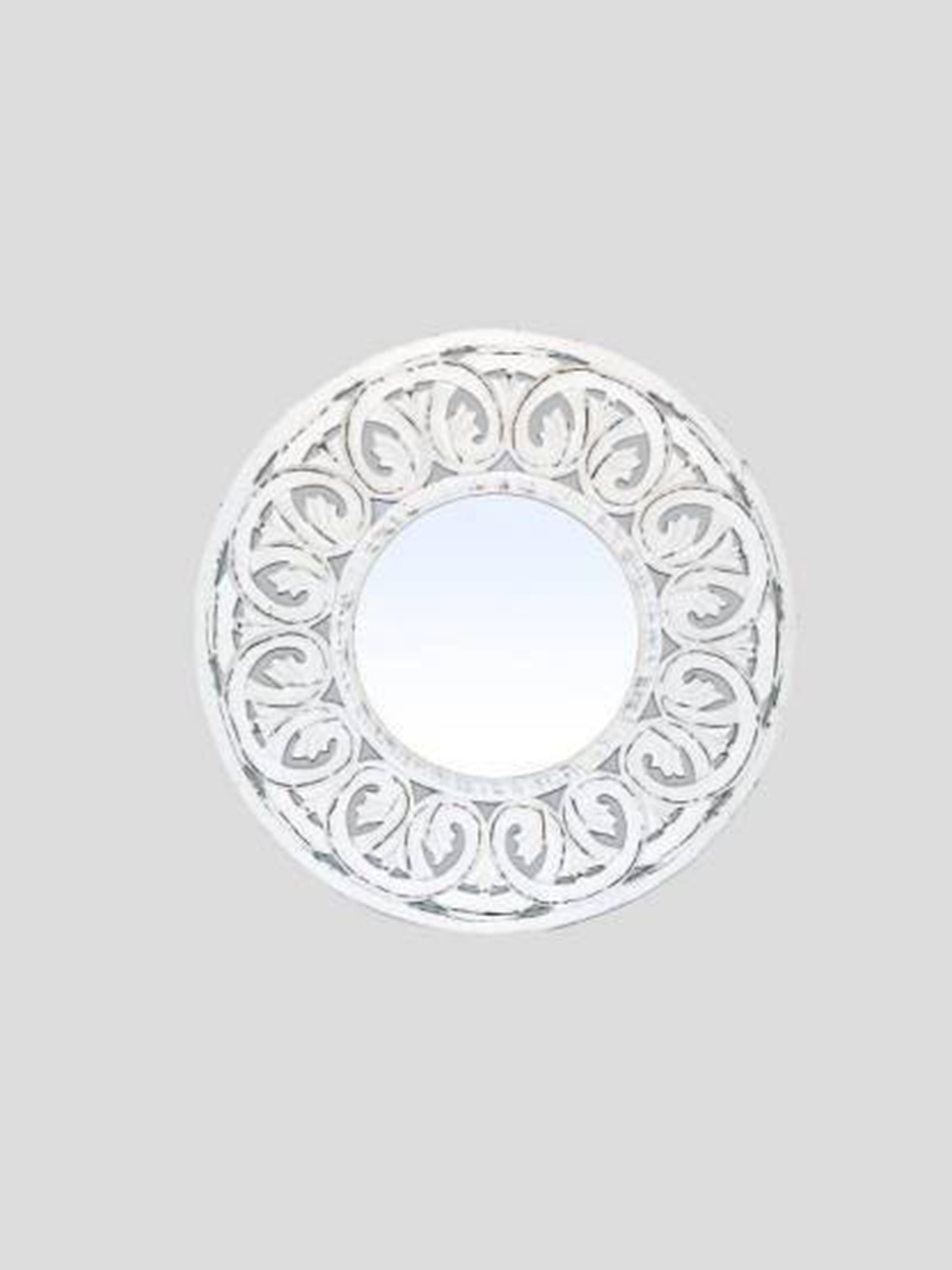 

VAS collection home White Textured Wooden Wall Mirror