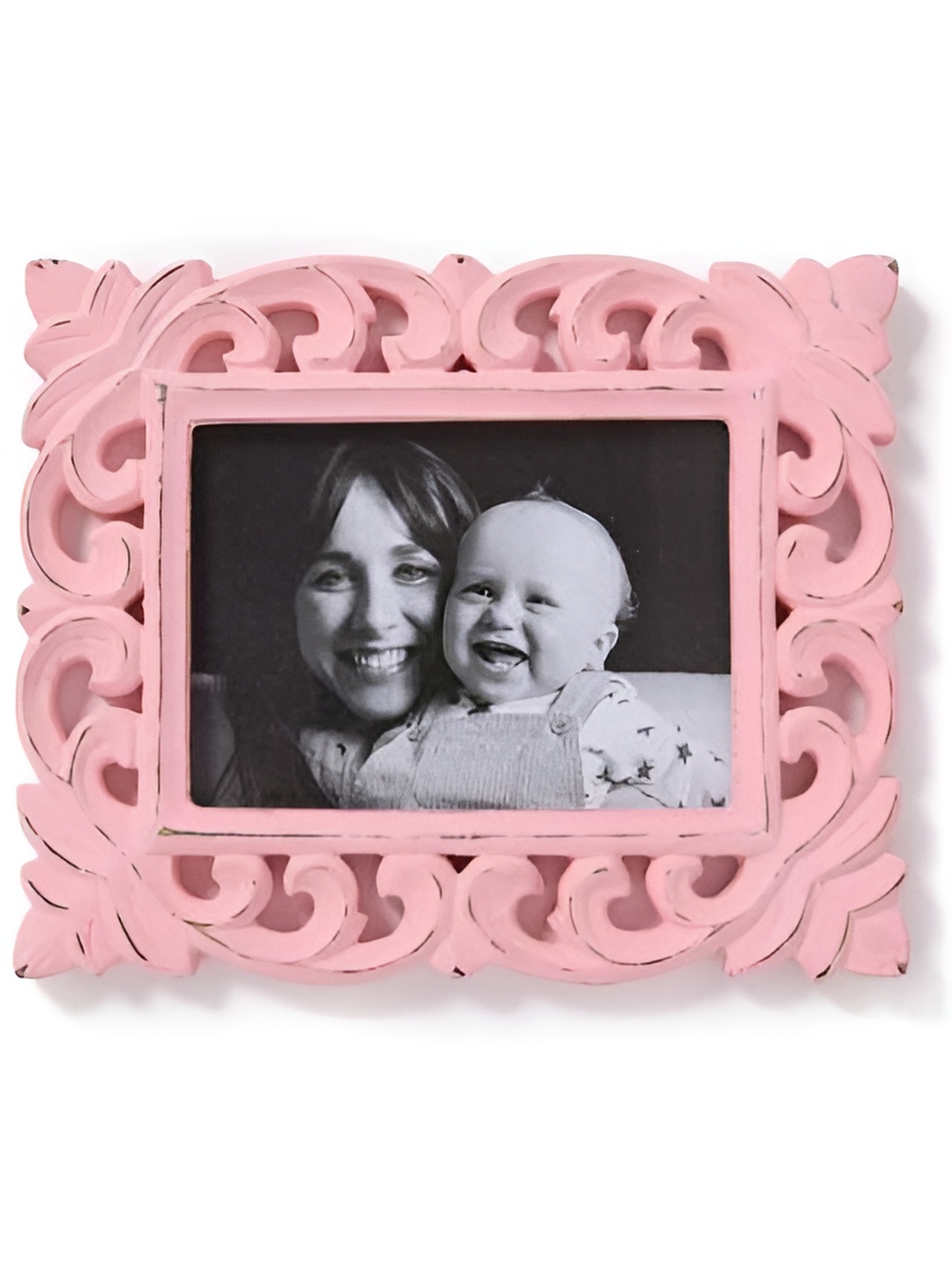 VAS collection home Pink Square Shaped Wooden Hanging Wall Decor