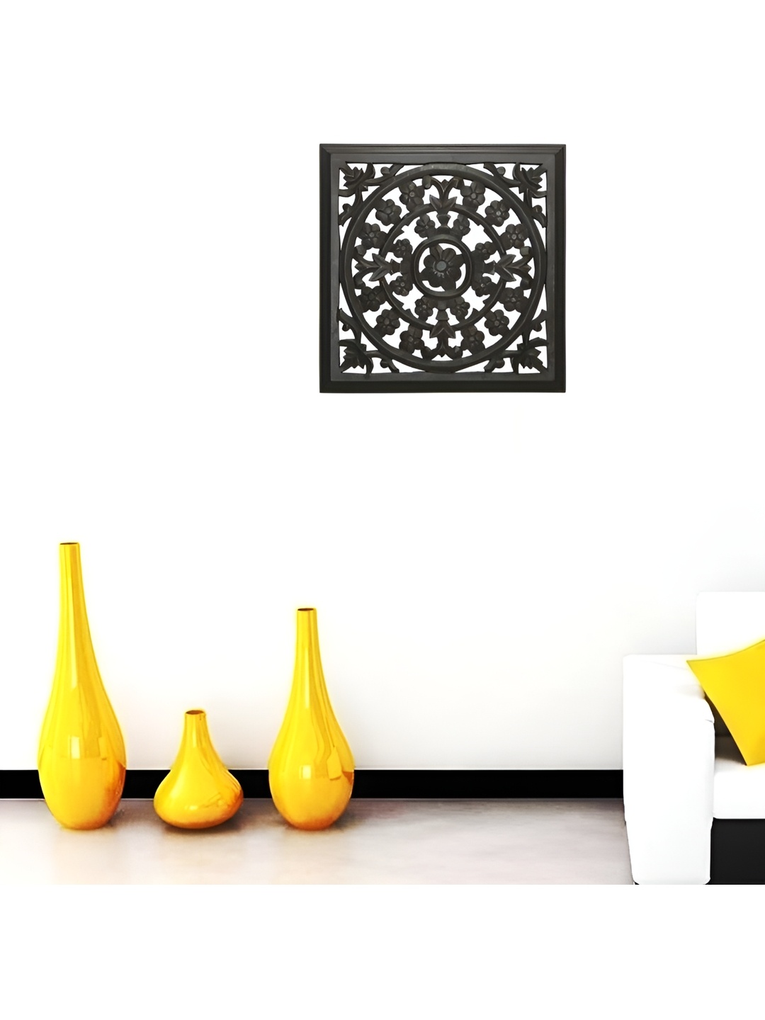

VAS Collection home Black Square Shaped Wooden Wall Decor