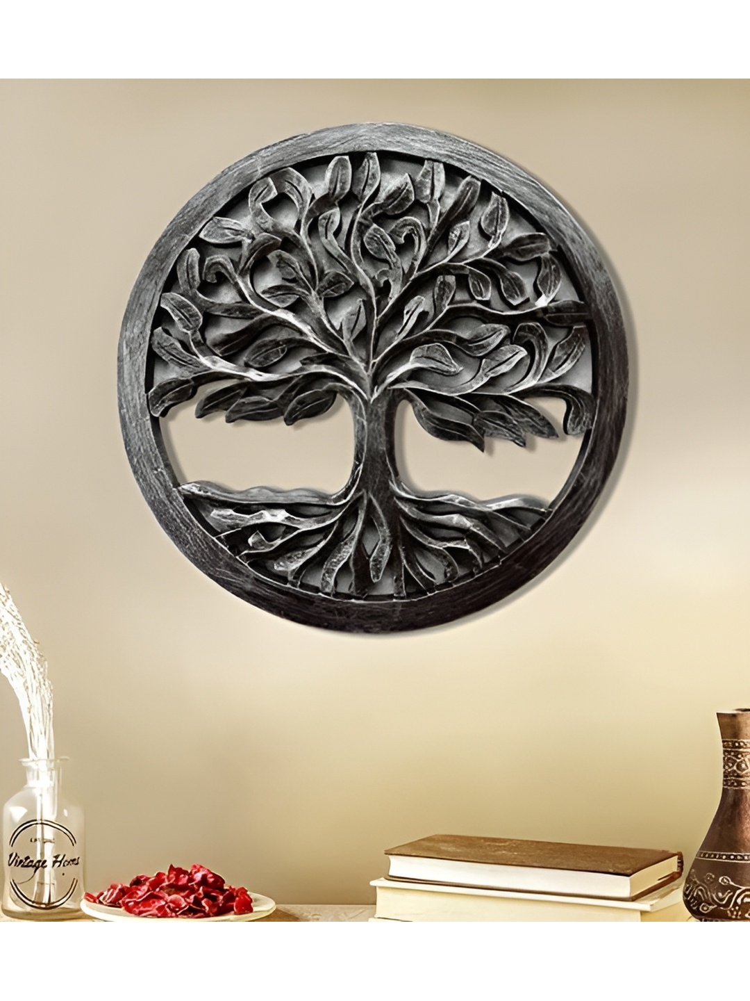 

VAS collection home Black Textured Wooden Wall Hangings