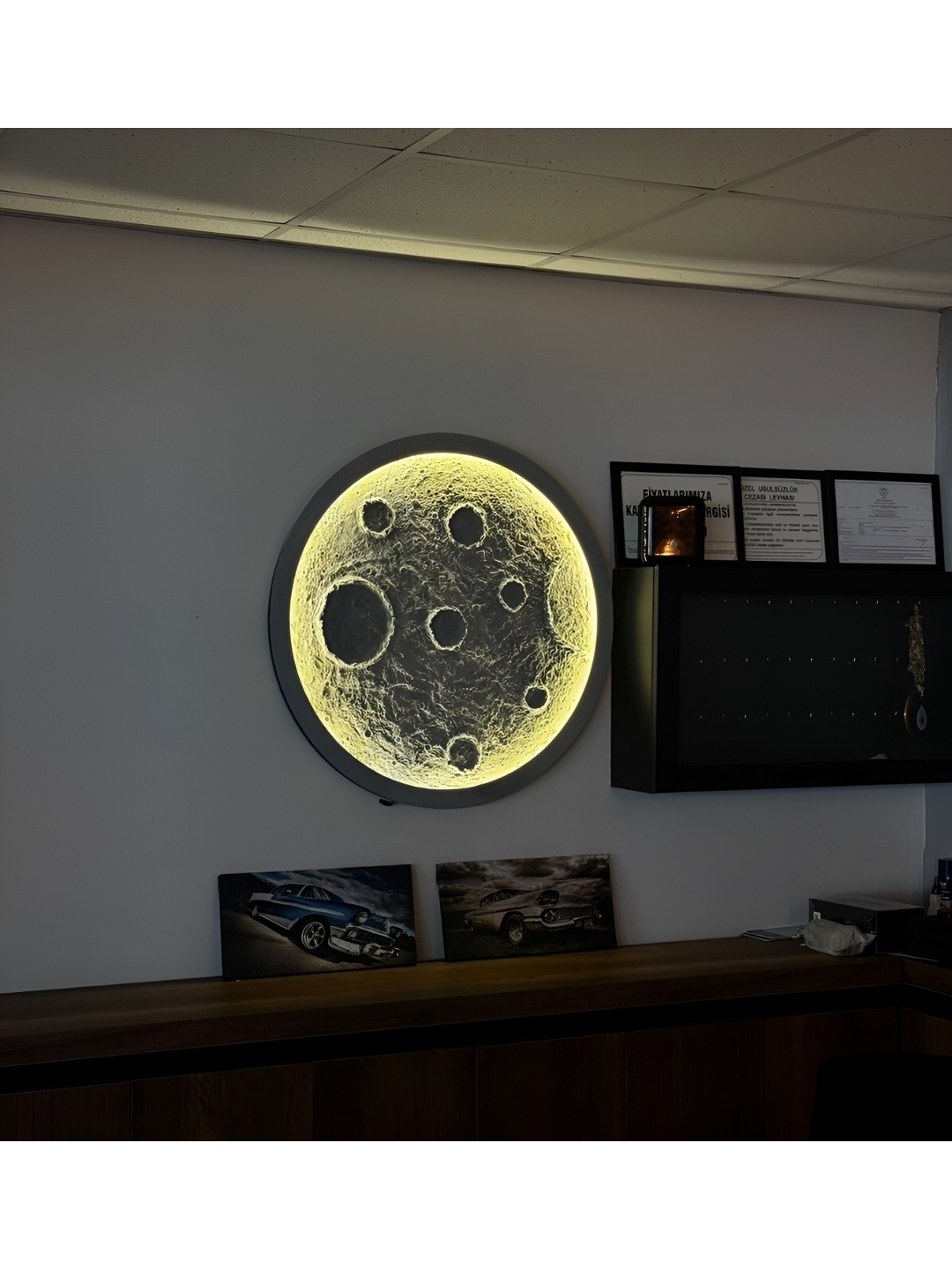 

VAS collection home Yellow & Black Round Shaped Textured Wooden Wall Decor