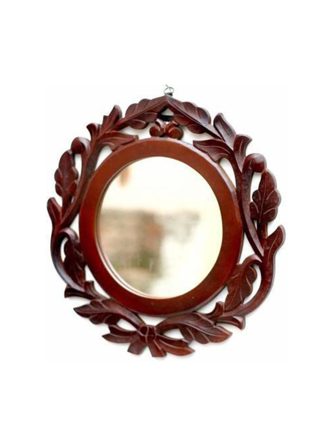 

VAS collection home Brown Wooden Round Wall Mirror