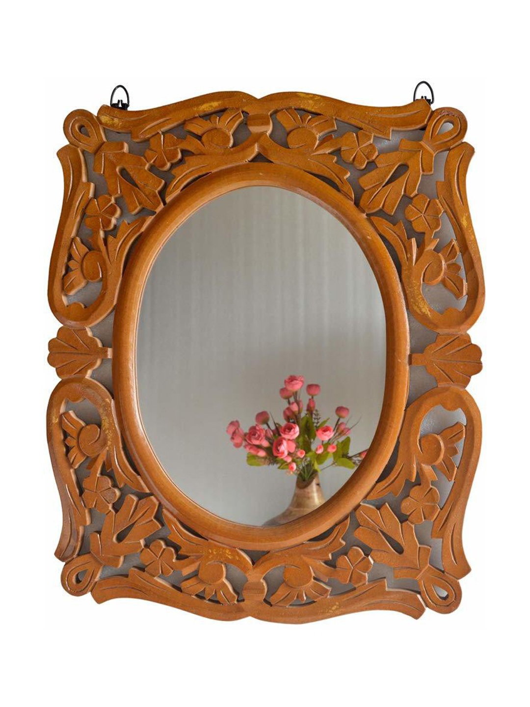 

VAS collection home Brown Wooden Wall Mirror