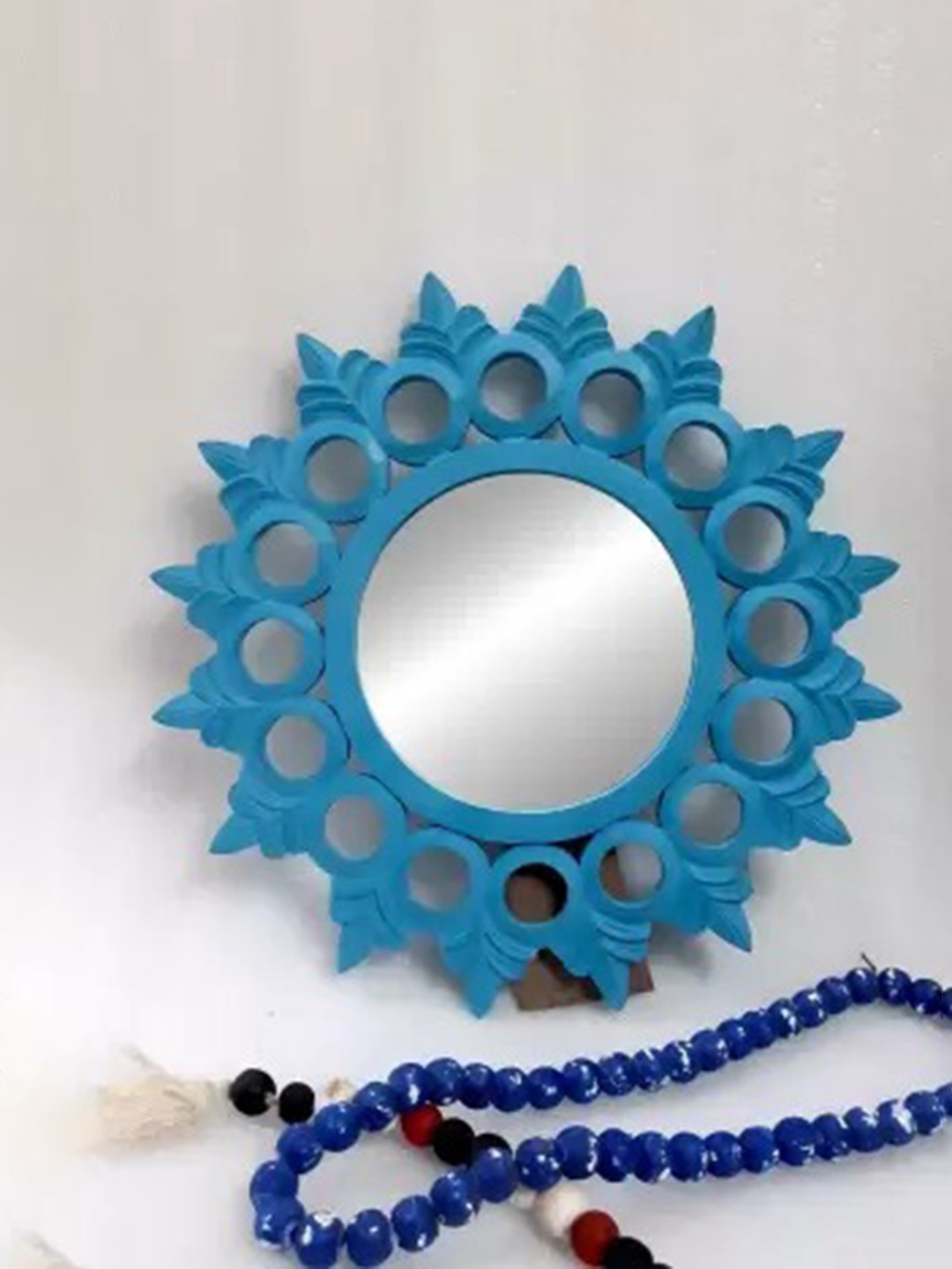 

VAS collection home Blue Wooden Wall Mirrors