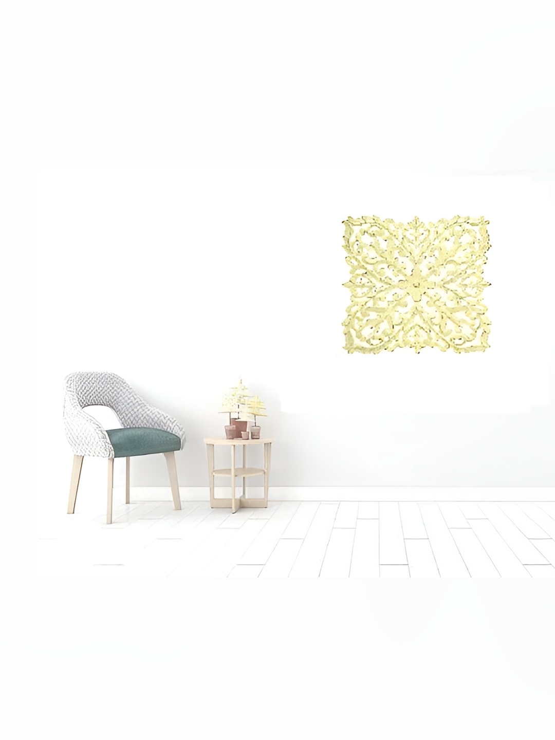 VAS collection home Self Design Wooden Wall Plates, Gold