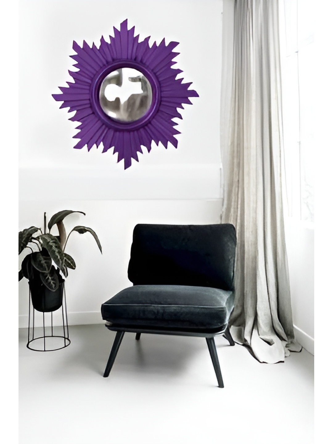 

VAS collection home Purple Wooden Wall Mirrors