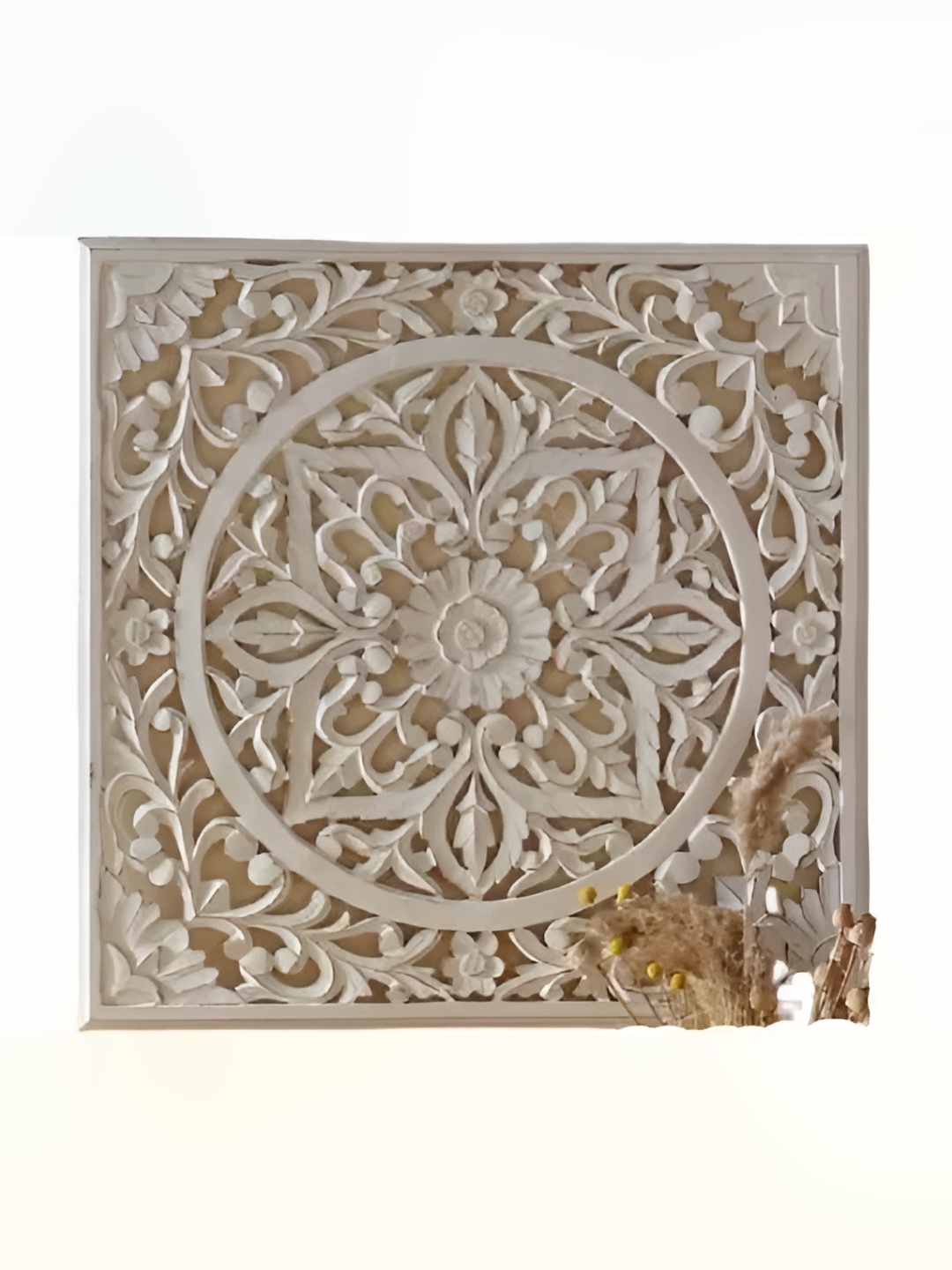 

VAS collection home Beige Textured Wooden Hanging Wall Decor