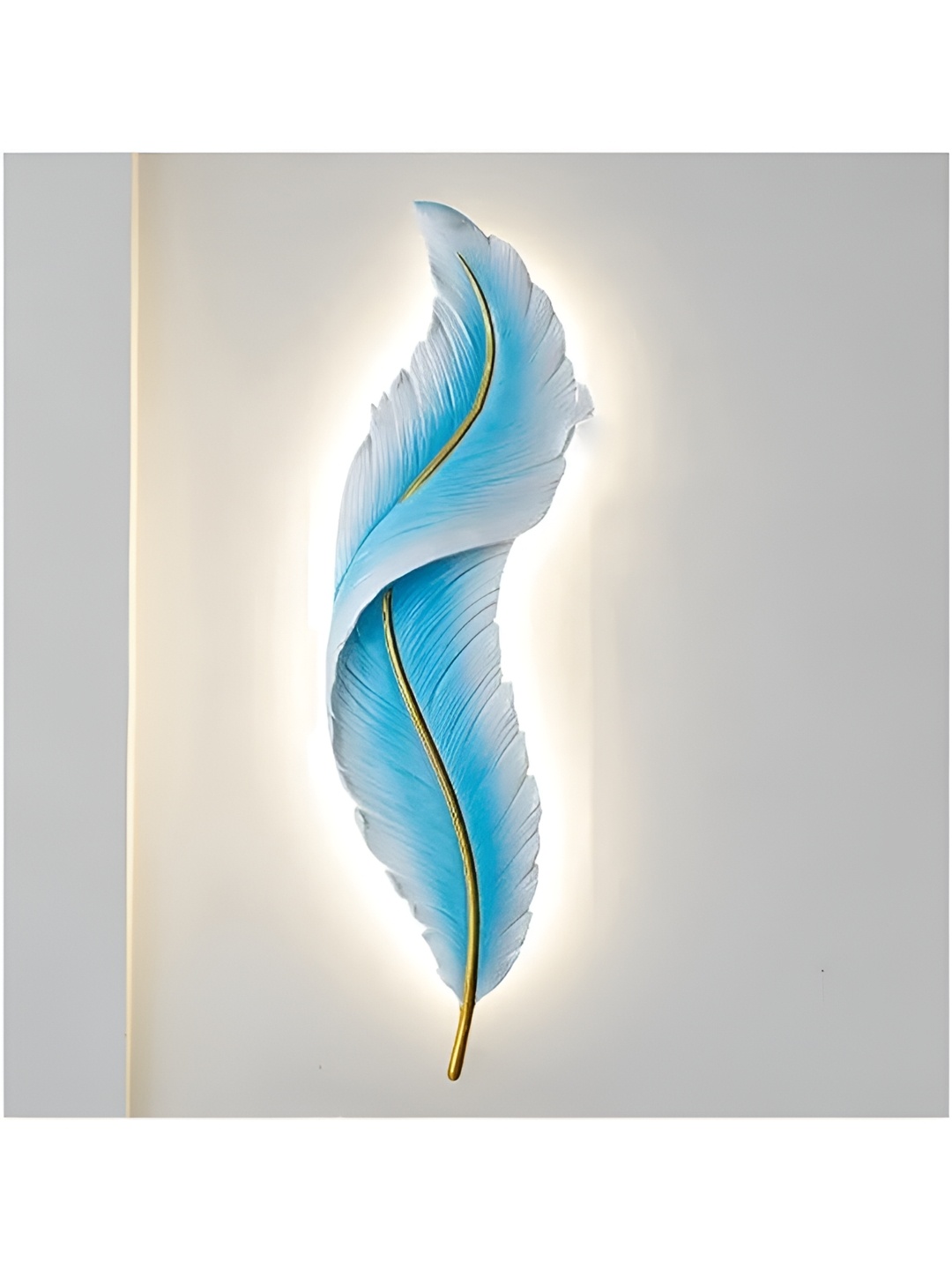 VAS collection home Blue Textured Wooden Wall Decor Plate
