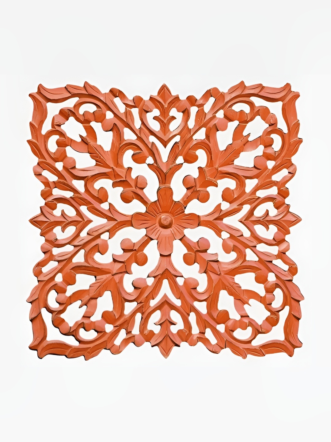 

VAS collection home 2Pcs Orange Textured Wall Decor Plate