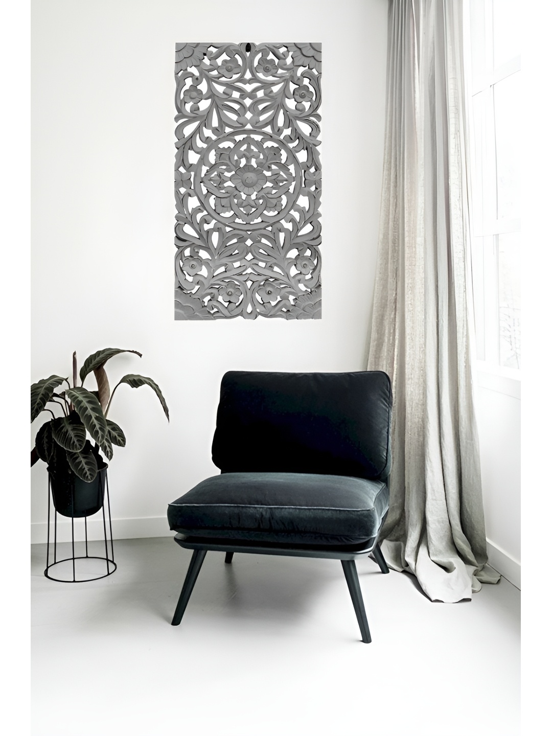 

VAS collection home Self Designed Rectangle Shaped Wood Wall Decor Plate, Grey
