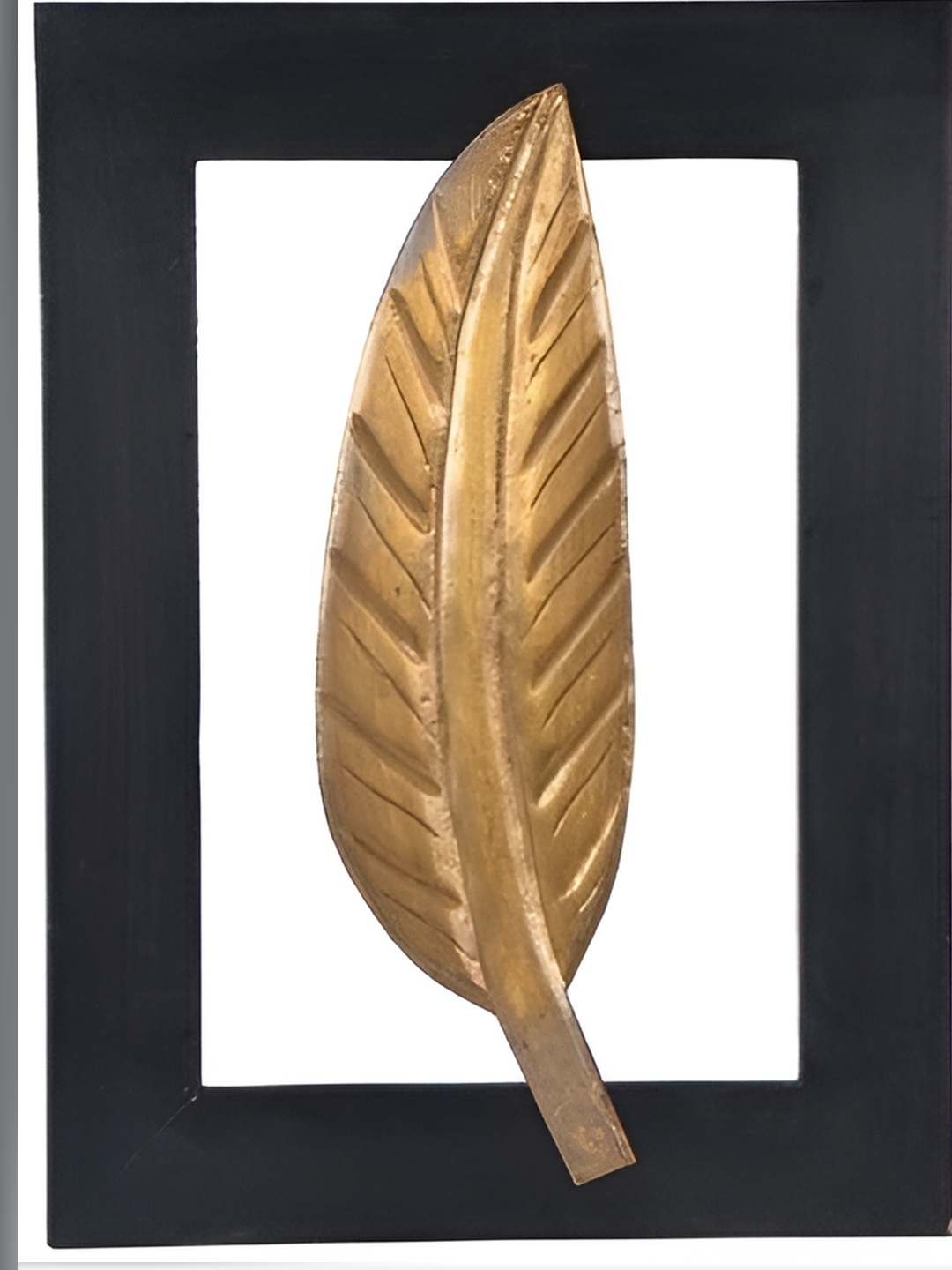 

VAS collection home Leaf Textured Wooden Wall Plates, Gold