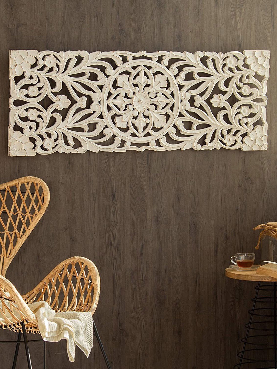 

VAS collection home White Textured Wooden Wall Plate