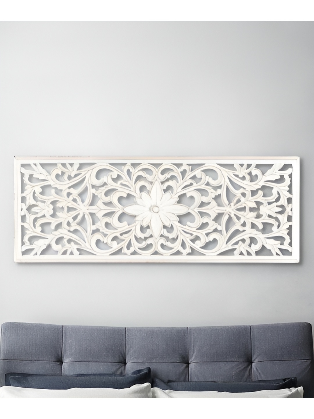 

VAS collection home White Textured Wooden Hanging Wall Decor
