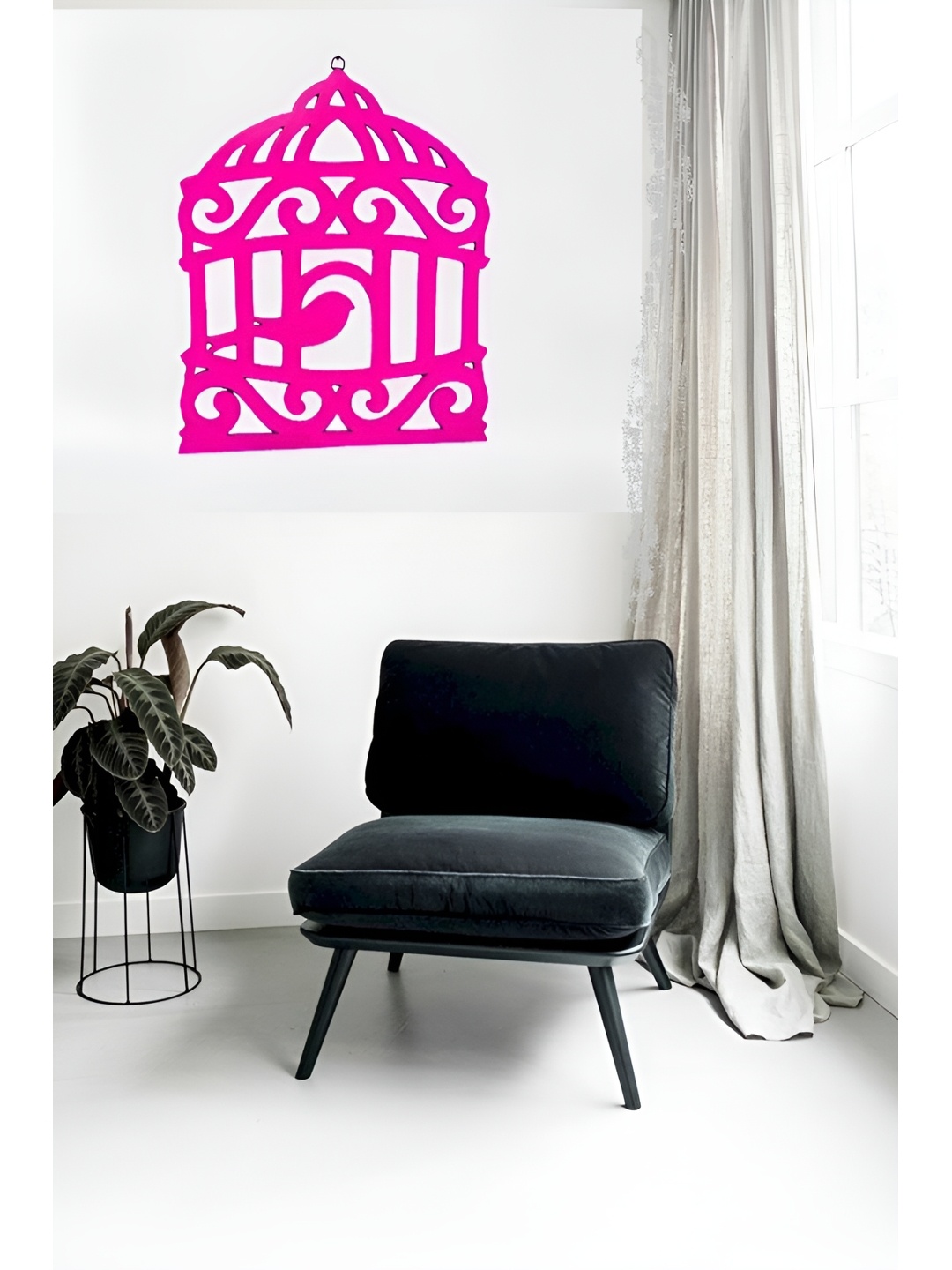 

VAS collection home Pink Textured Wooden Wall Decor