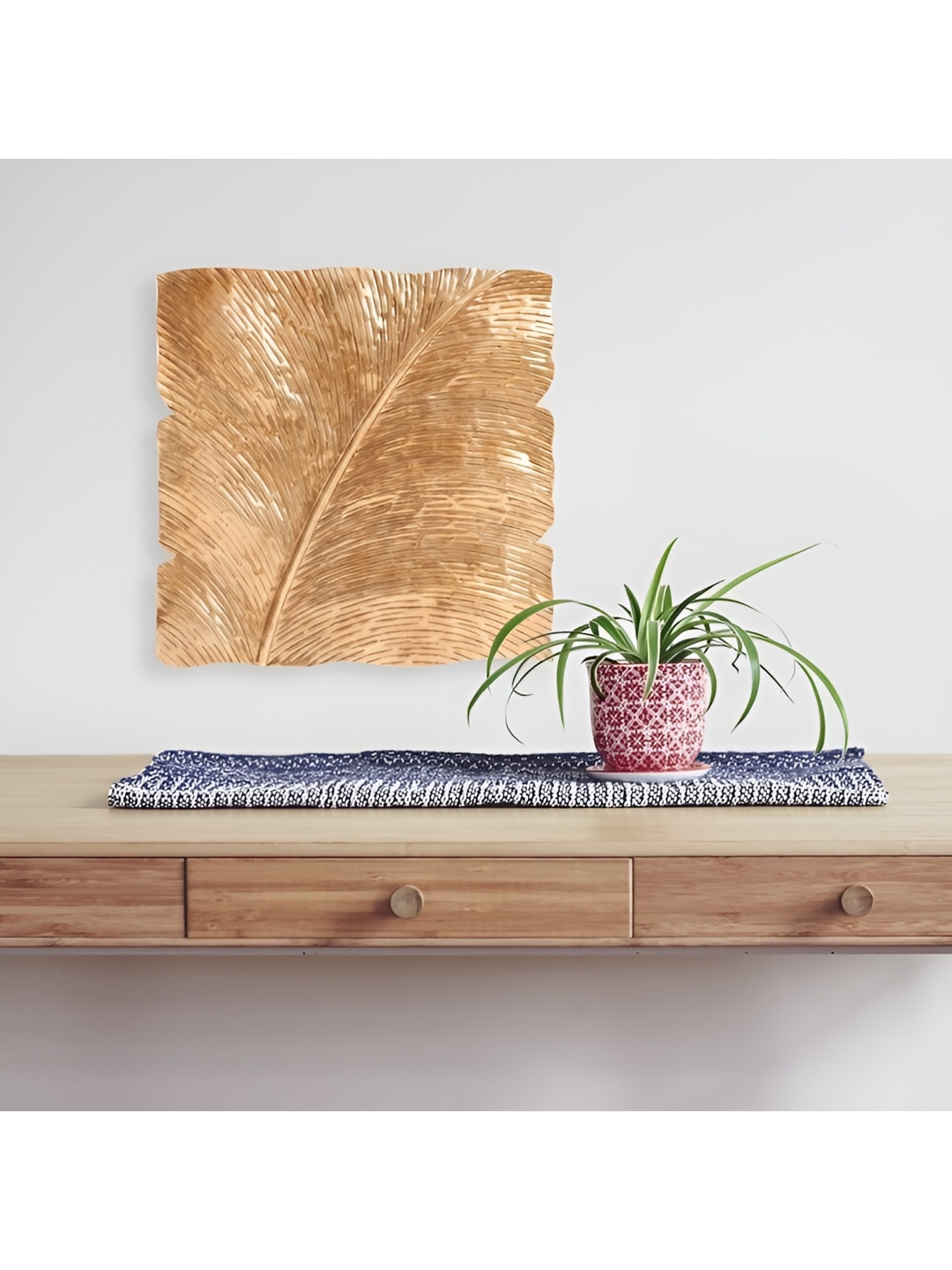 

VAS collection home Copper Toned Textured Wooden Wall Panel