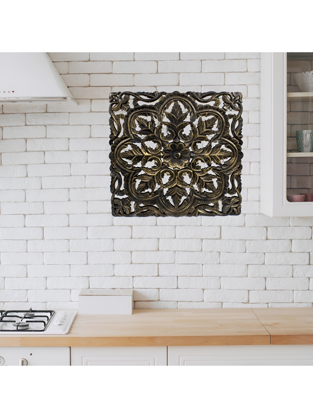 

VAS collection home Black Textured Wooden Wall Panel