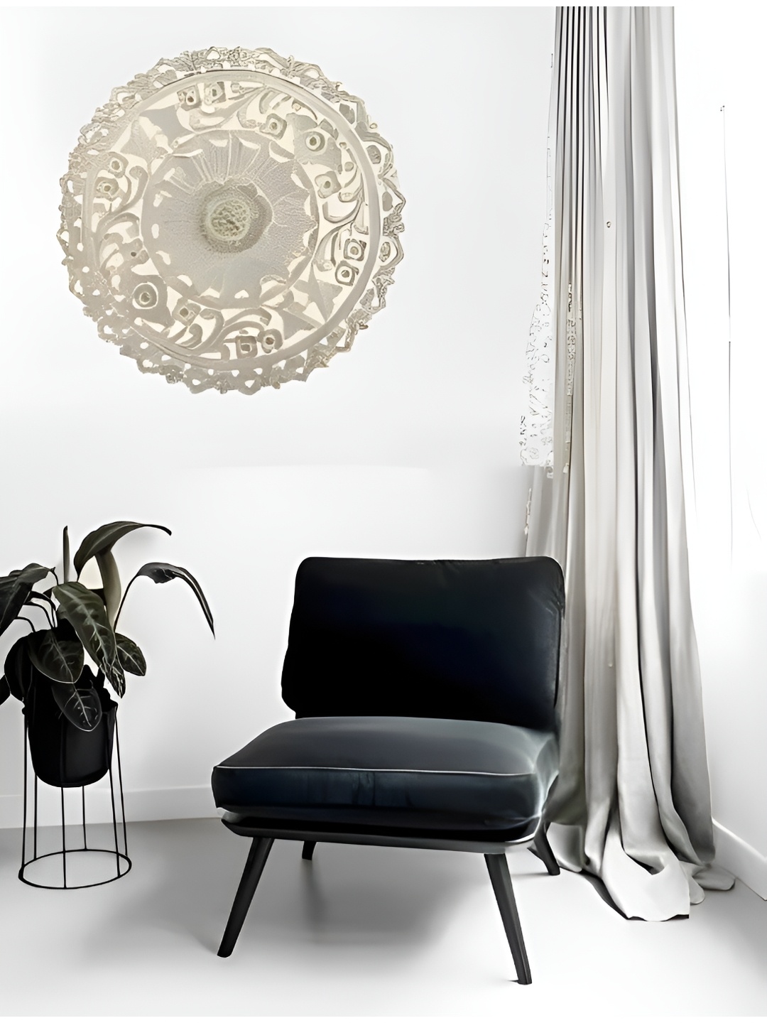 

VAS collection home White Textured Wooden Wall Hangings