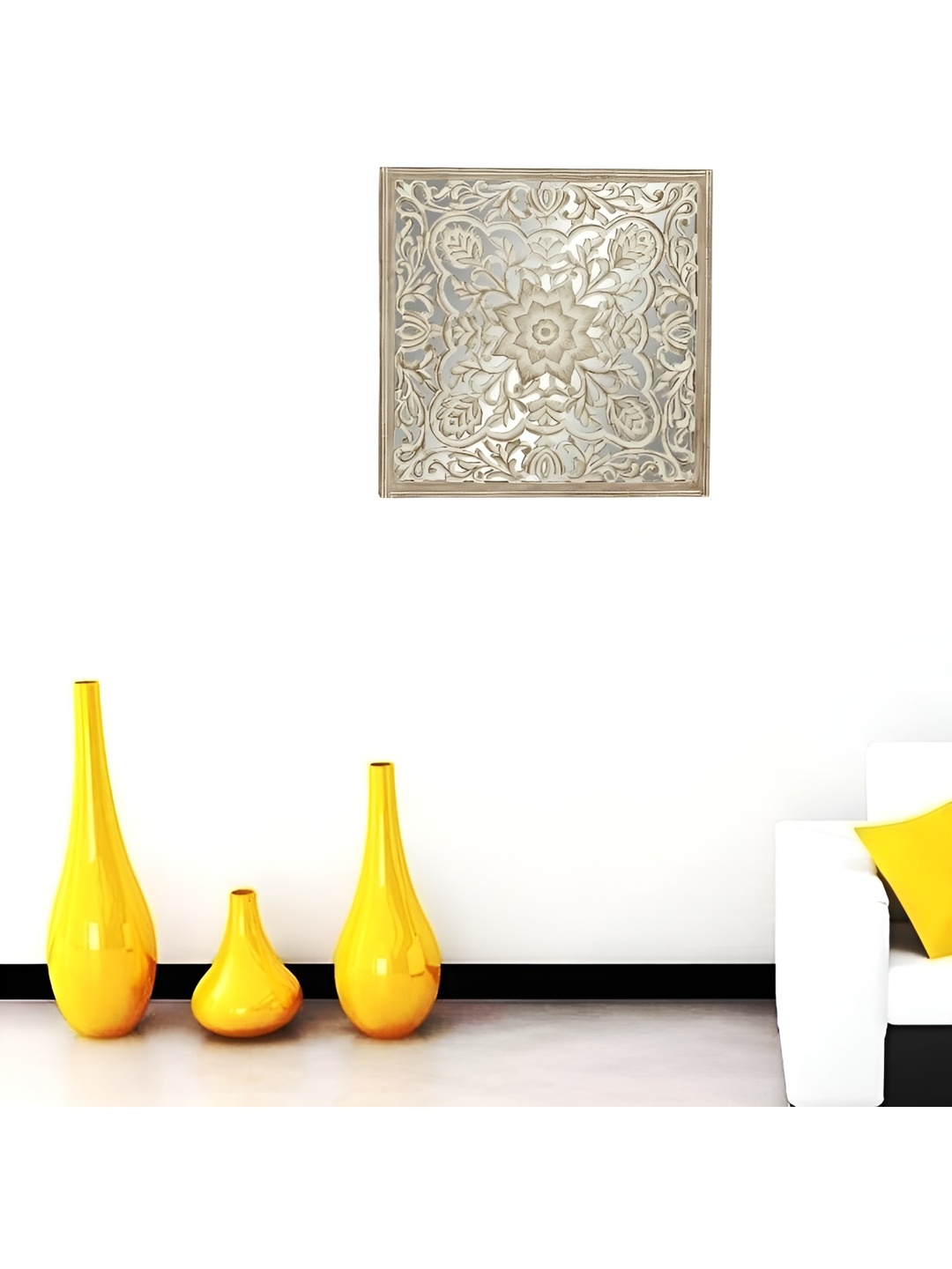 

VAS collection home Off White Textured Wooden Wall Decor