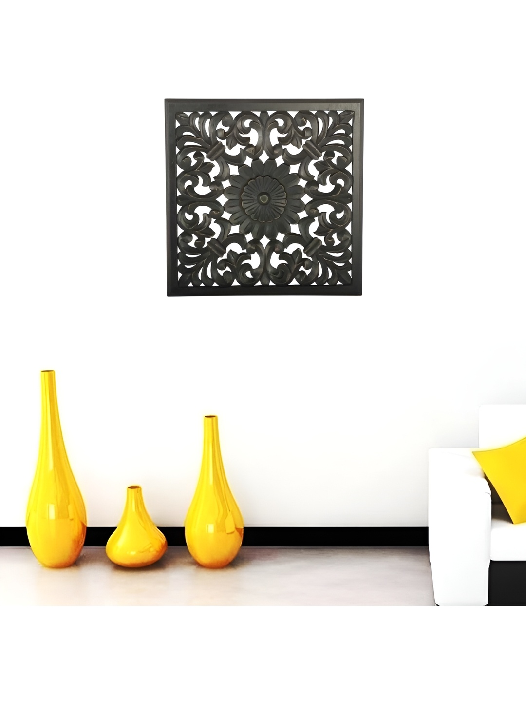 

VAS collection home Black Textured Wooden Wall Panel