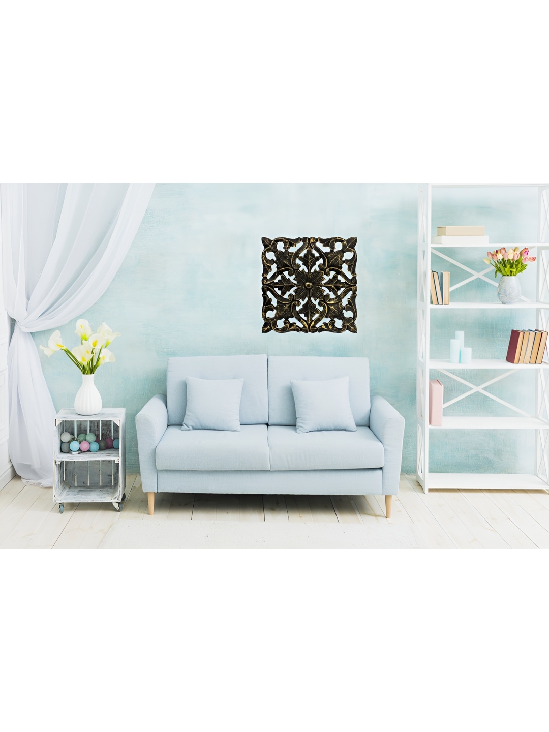 

VAS collection home Black Textured Wooden Wall Hangings
