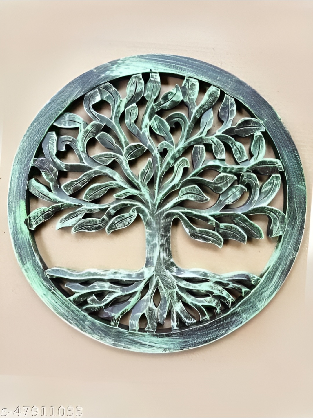 VAS collection home Green Textured Wooden Wall Decor