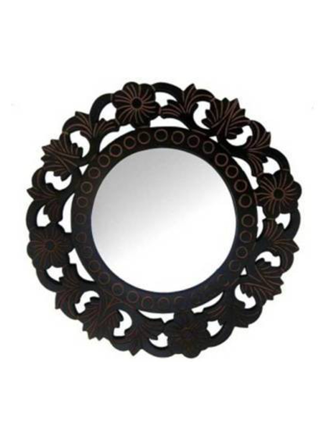 

VAS collection home Black Textured Wooden Frame Wall Mirror