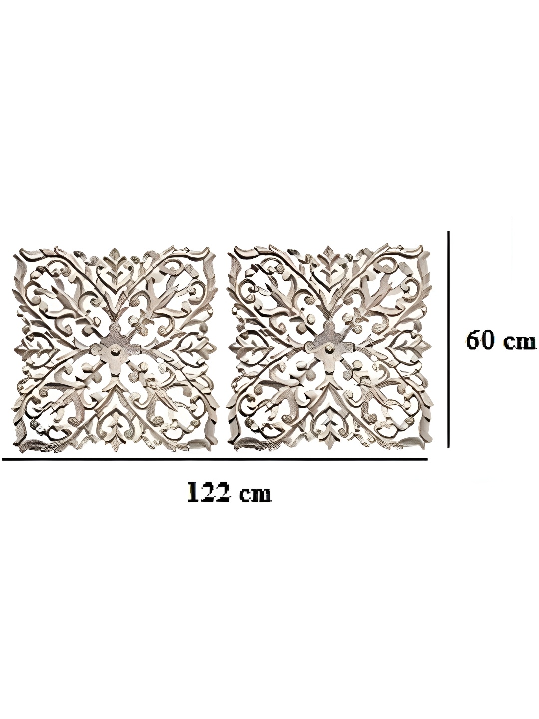 

VAS collection home Beige 2 Pieces Textured Wooden Wall Decor