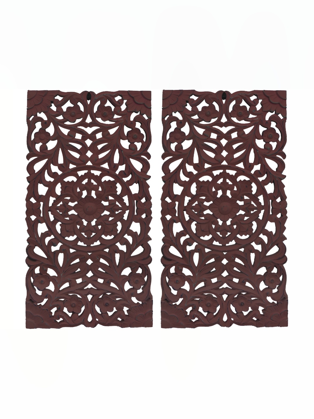 

VAS collection home Brown 2 Pieces Textured Wooden Wall Decor