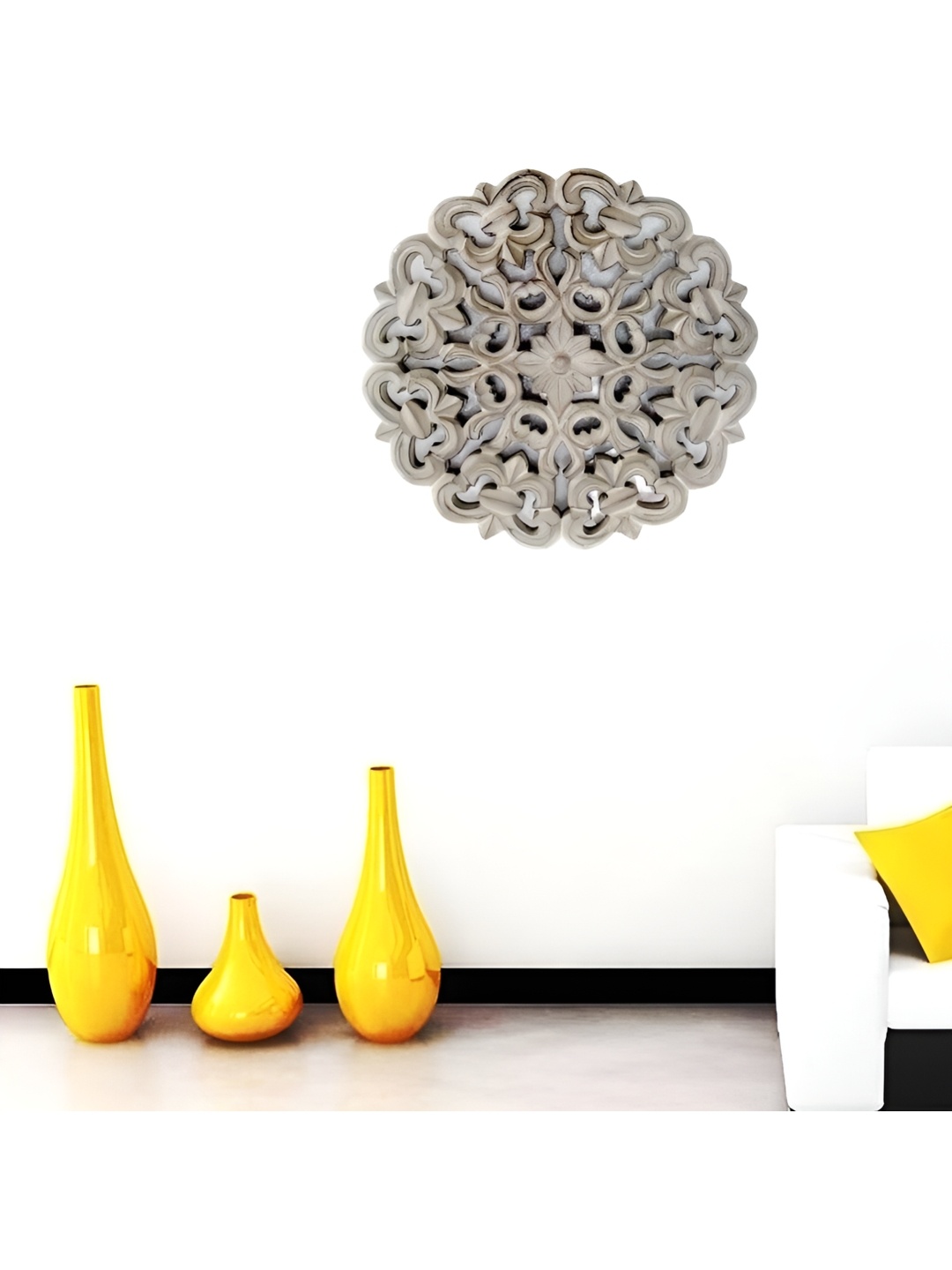 

VAS collection home White Textured Wooden Wall Decor