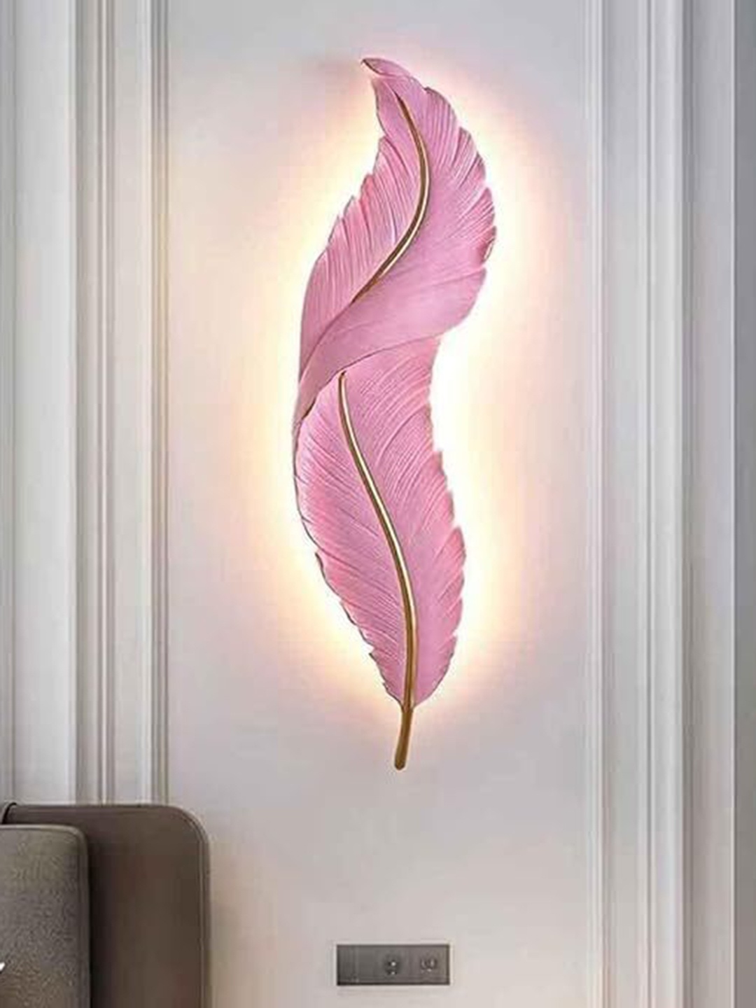

VAS collection home Pink Textured Wooden Wall Decor