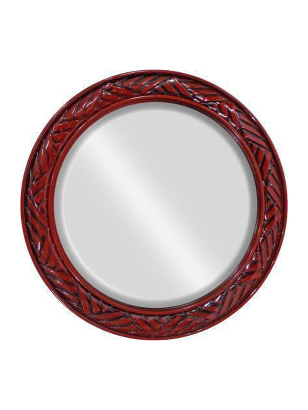 

VAS collection home Red Textured Wooden Frame Wall Mirror