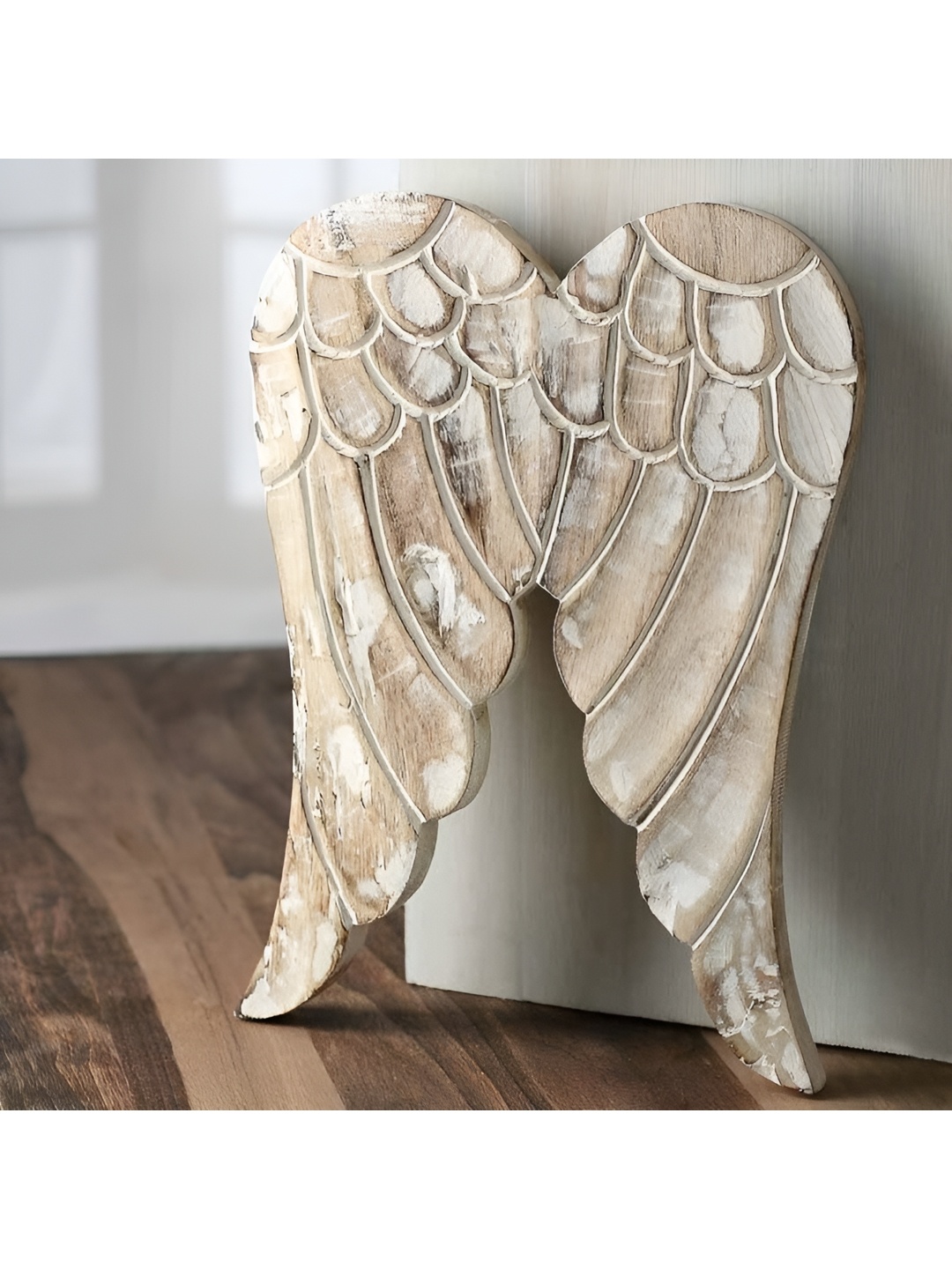 

VAS collection home White Textured Wooden Wall Plates