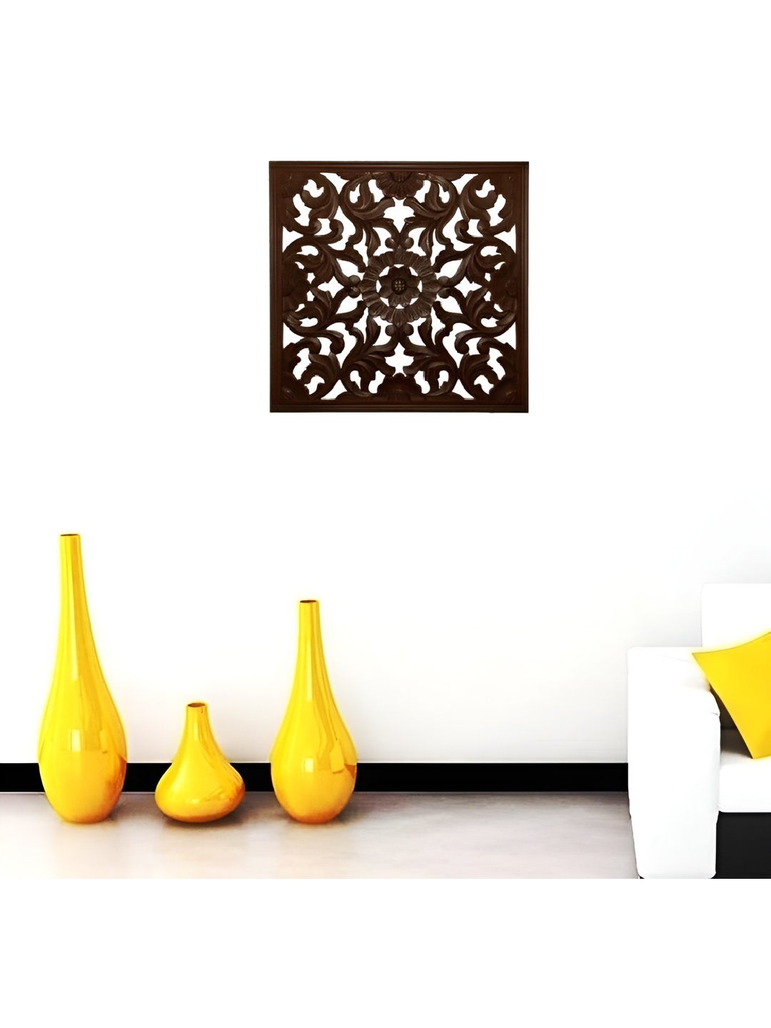 

VAS collection home Brown Textured Wooden Wall Decor