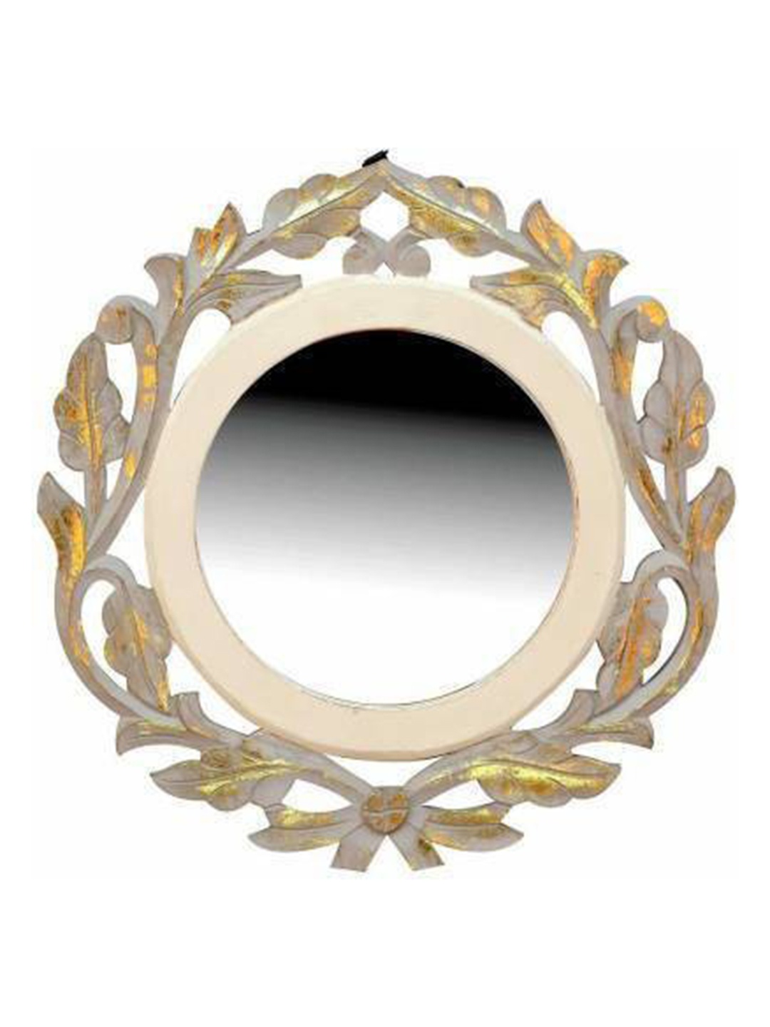 

VAS collection home Cream Coloured Textured Wooden Frame Wall Mirror