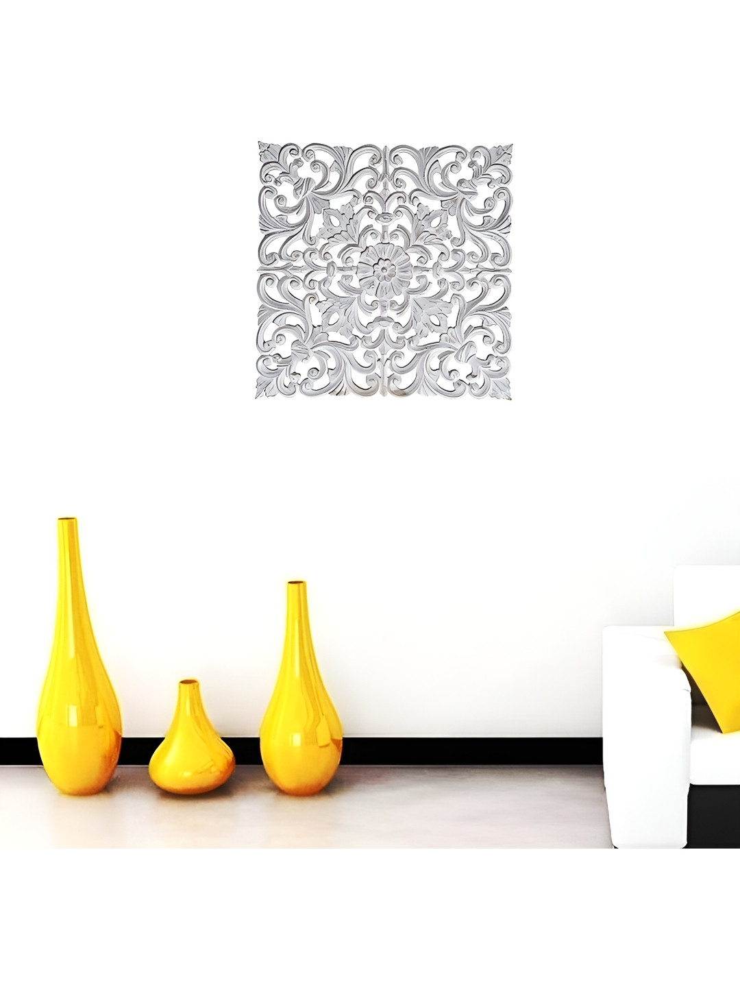 

VAS collection home Textured Wooden Wall Decor, White