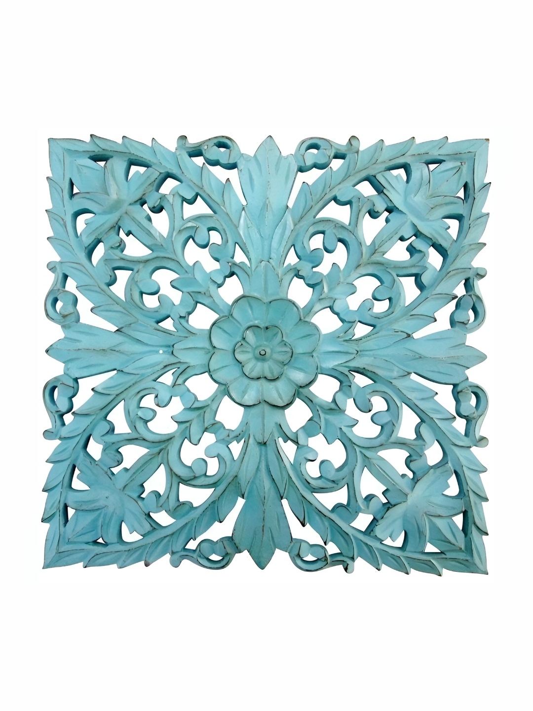 VAS collection home Blue Textured Wooden Wall Decor