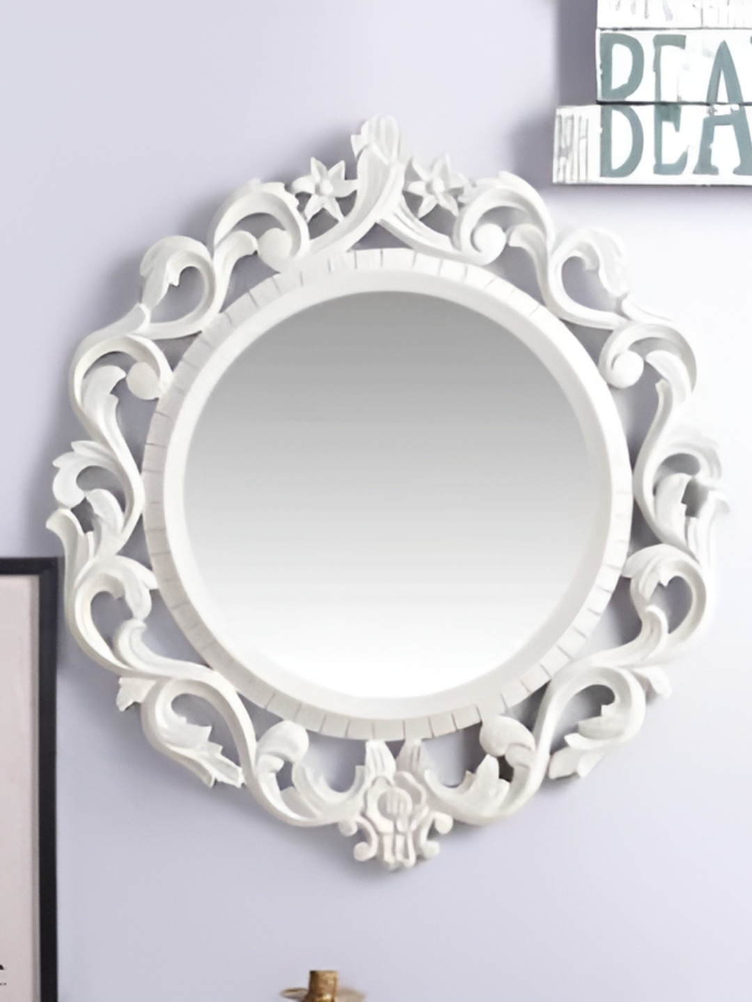 VAS collection home White Textured Wooden Wall Decor