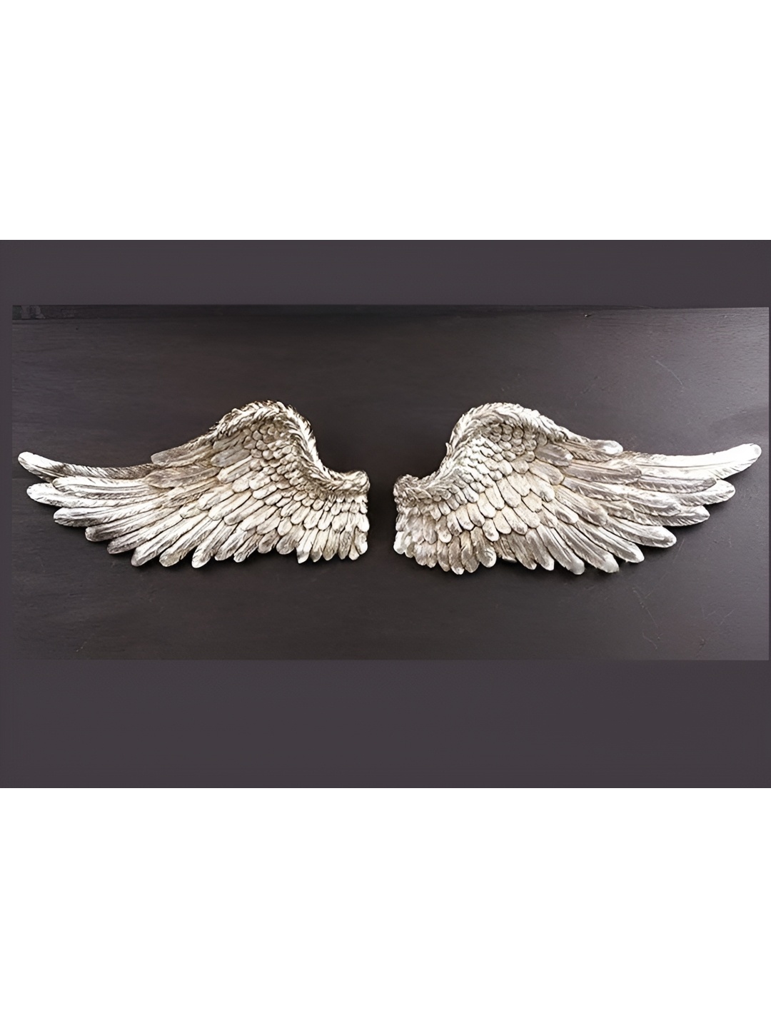 

VAS collection home 2 Pcs White Textured Wooden Wall Plates