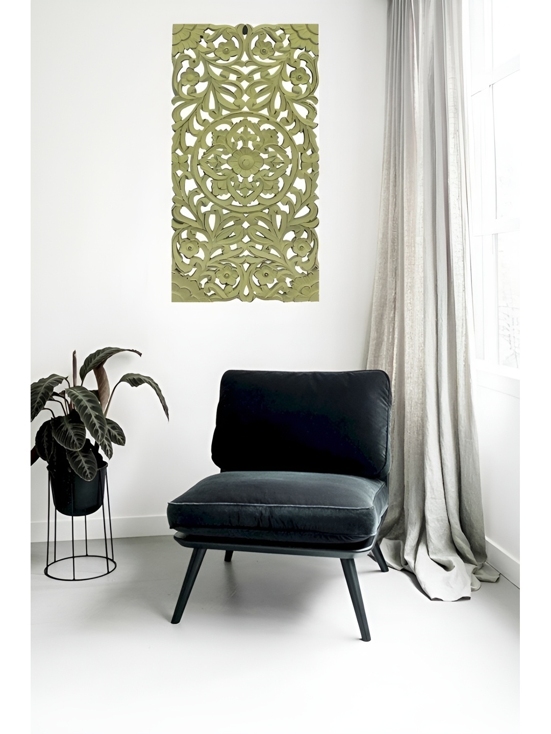 

VAS collection home Green Textured Wooden Abstract Wall Decor