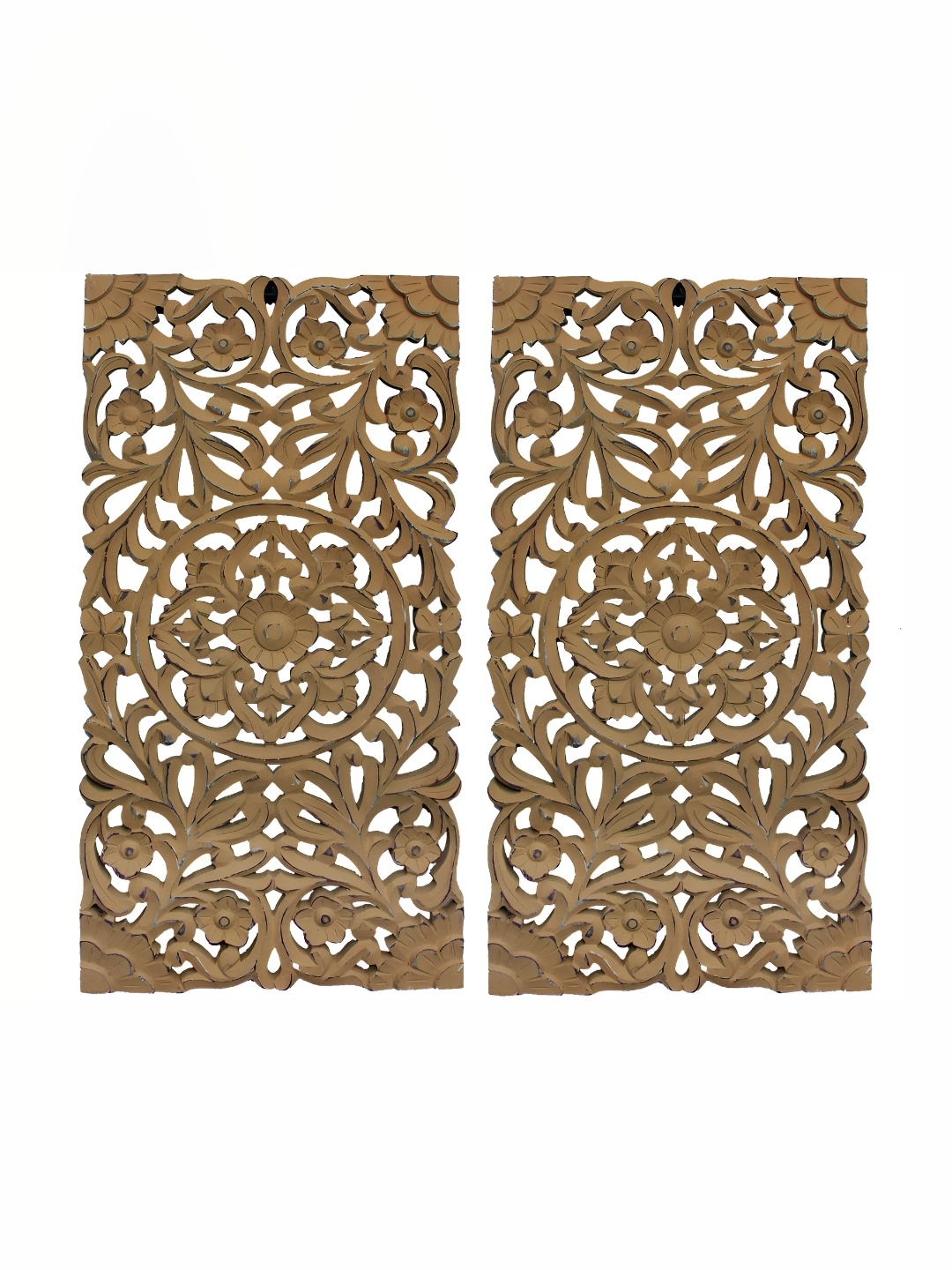 

VAS collection home Brown 2 Pieces Textured Wooden Wall Decor