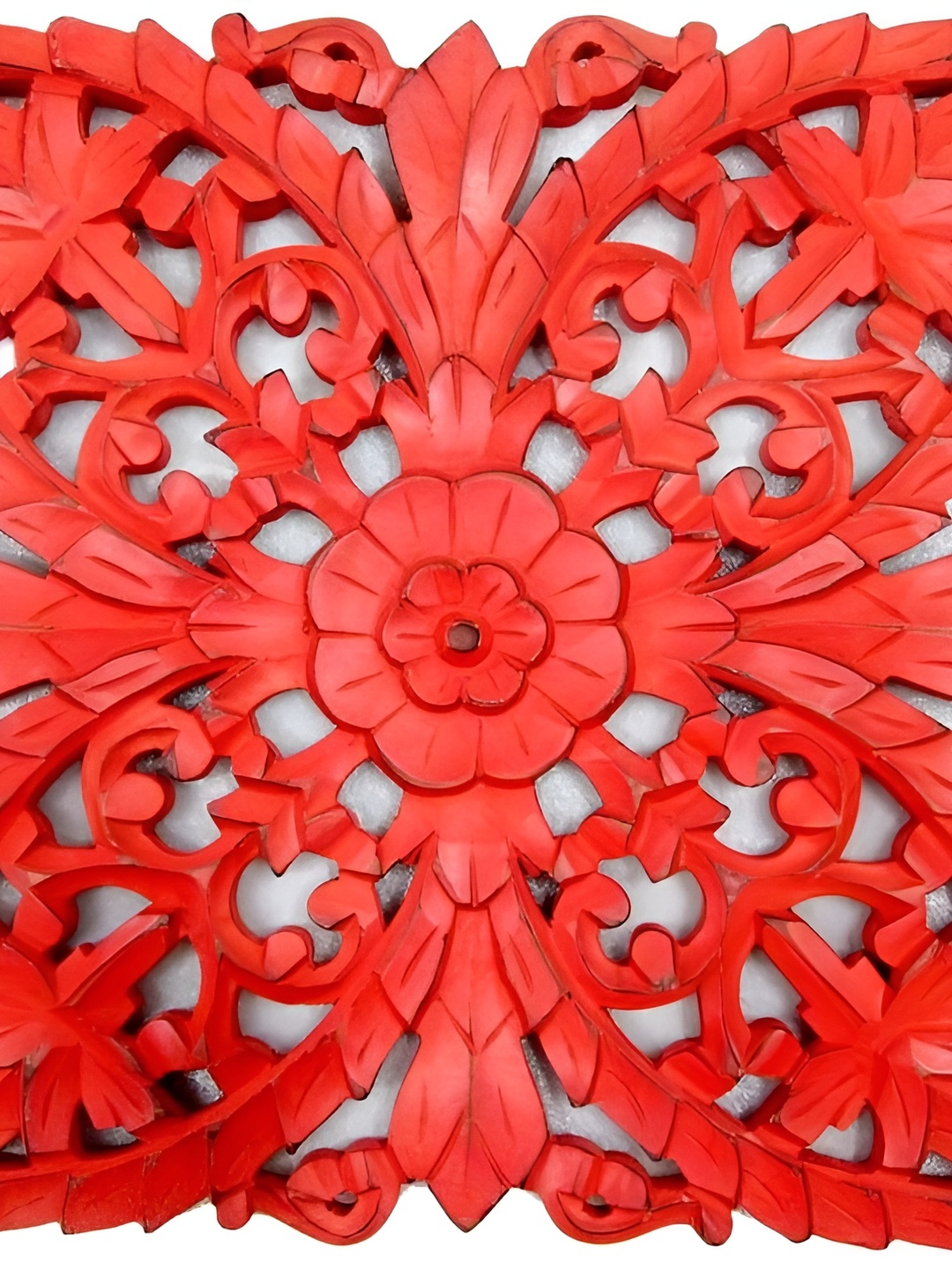 

VAS collection home Red Textured Wooden Hanging Wall Decor