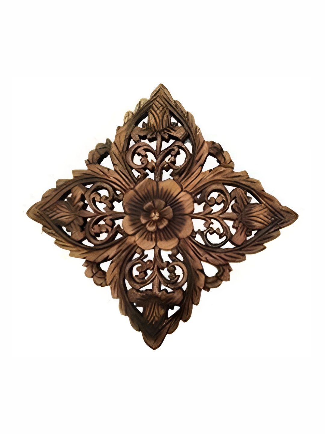 

VAS collection home Brown 4 Pieces Textured Wooden Wall Decor
