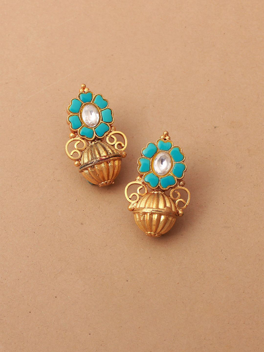 

Mirana Contemporary Drop Earrings, Turquoise blue