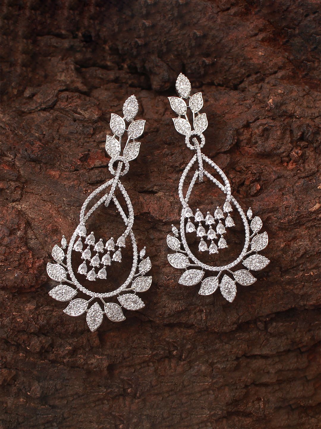 

Mirana Contemporary Jhumkas Earrings, White