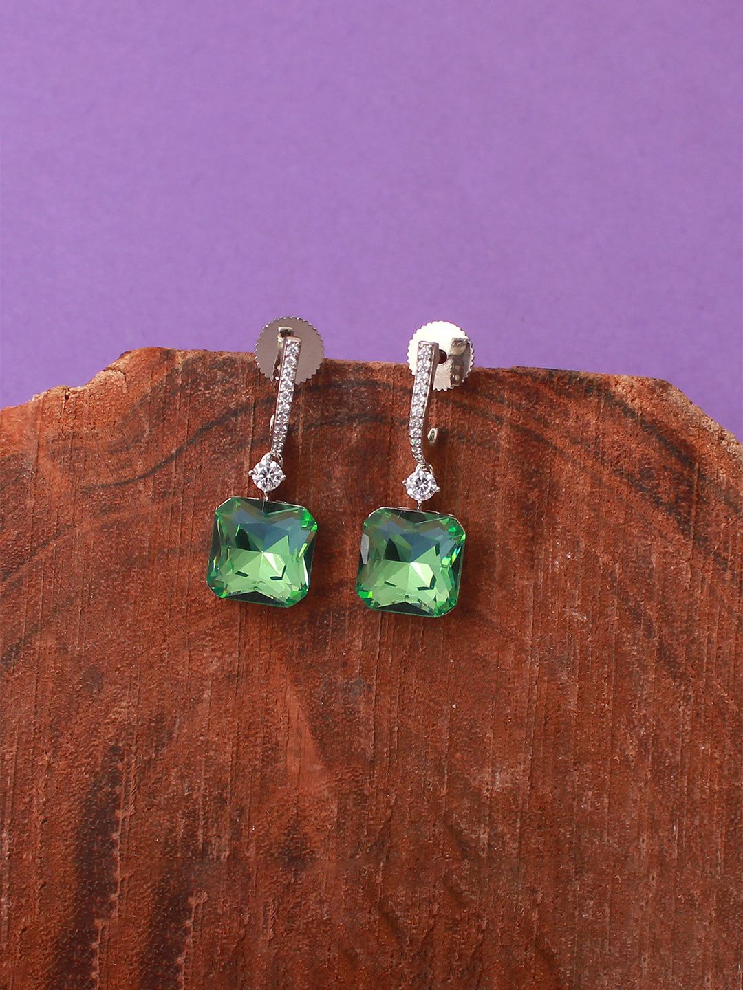 

Mirana Contemporary Drop Earrings, Sea green
