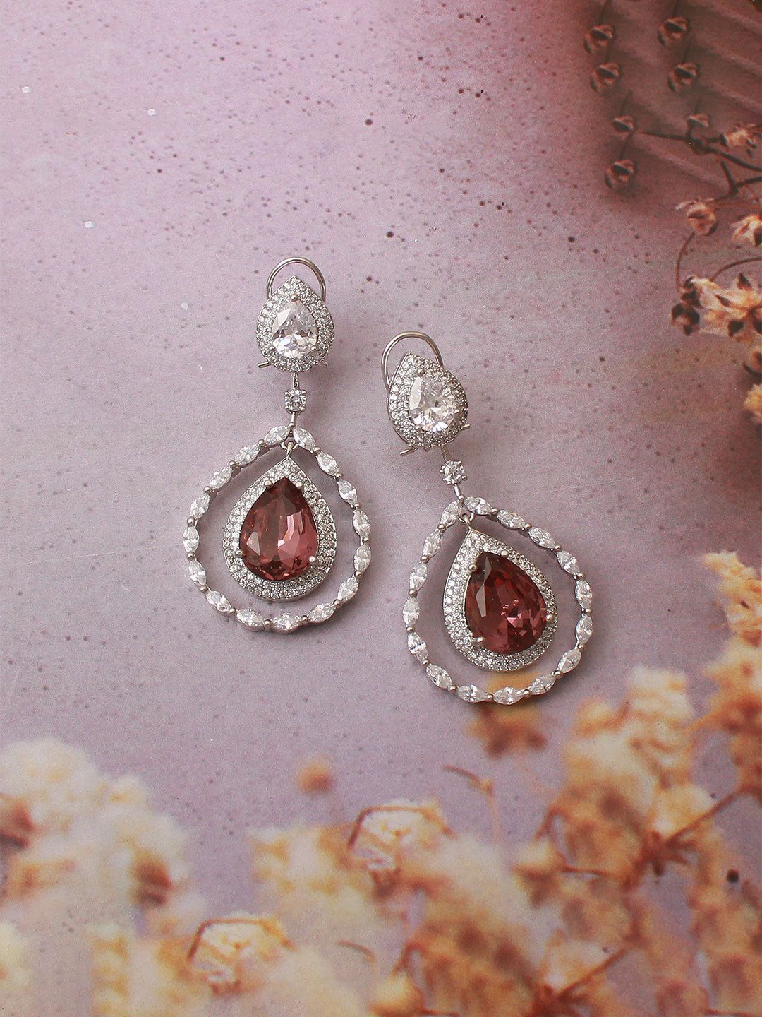 

Mirana Contemporary Drop Earrings, Champagne