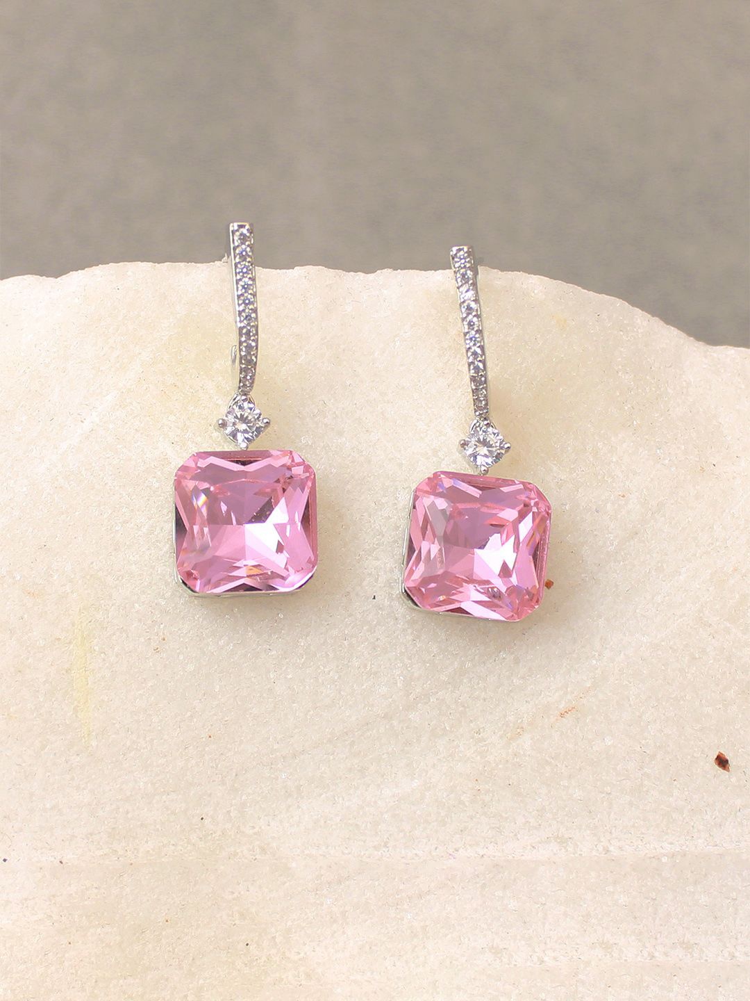 

Mirana Contemporary Drop Earrings, Pink