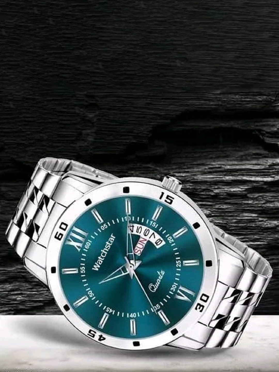 

WATCHSTAR Men Printed Dial Analogue Watch DD Steel Green AV