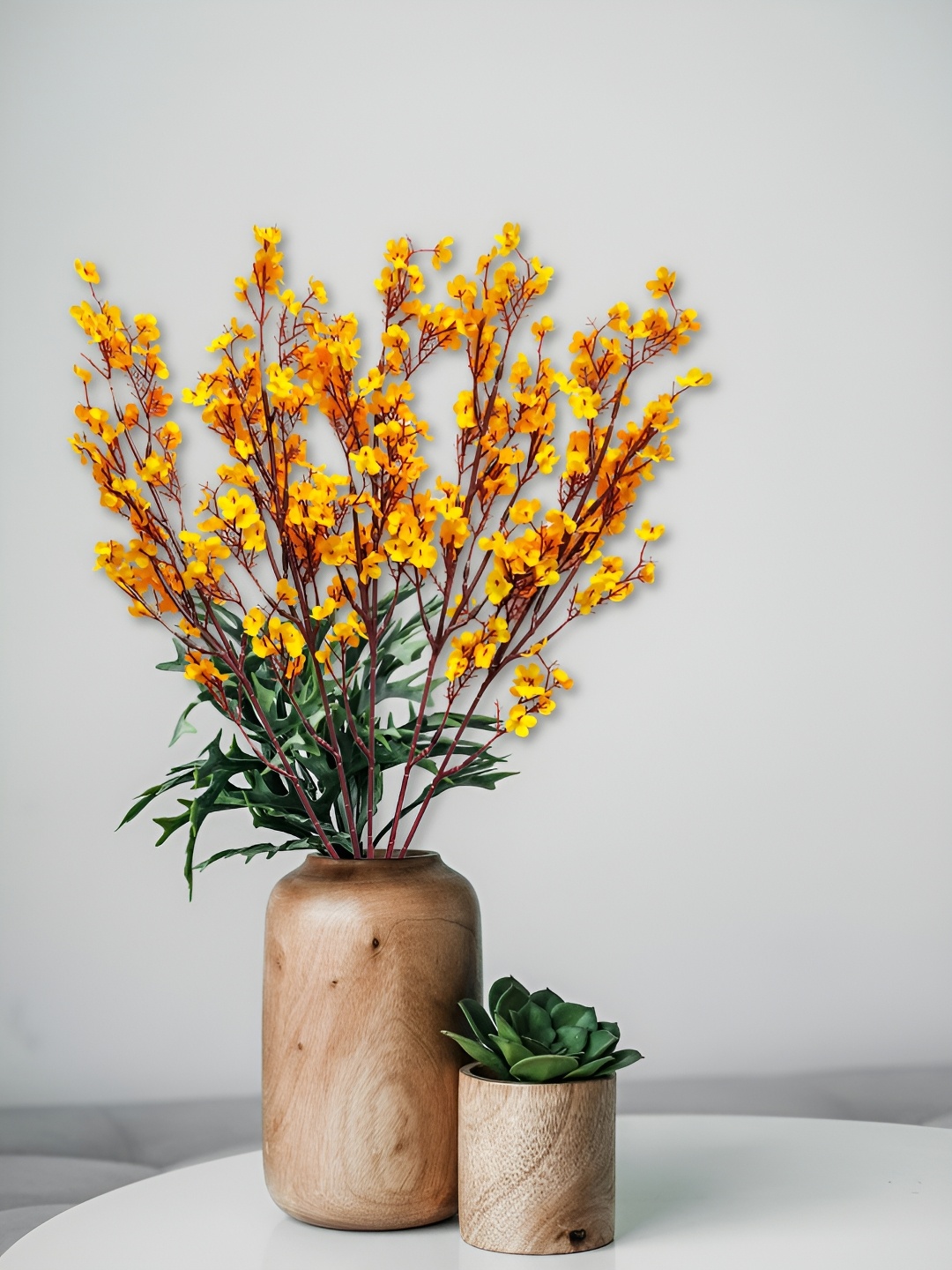 ARTSY Blue 1 Pieces Gypsophilia Artificial Flower, Yellow