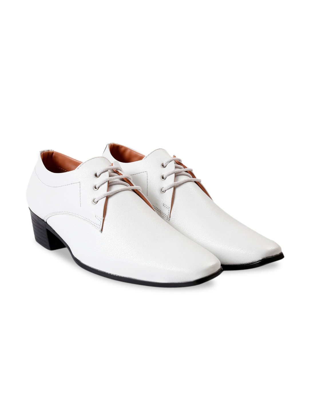 

Bxxy Men Elevator PU Formal Derbys, White
